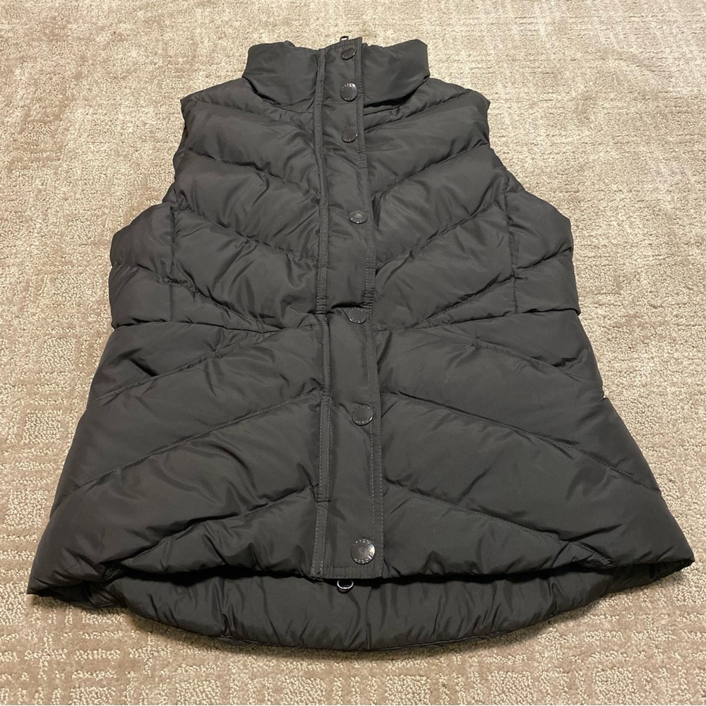 {J. Crew} Quilted Padded Brown Down Puffer Vest Jacket - Size Small